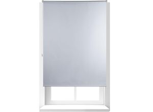 4052025946135 - Thermo Verdunklungsrollo Hitzeschutz Fenster Seitenzugrollo Klemmfix ohne bohren 120x160 Stoff 116cm weiß - Relaxdays