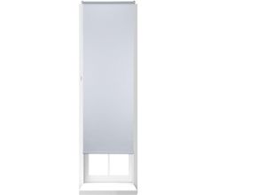 4052025946203 - Thermo Verdunklungsrollo Hitzeschutz Fenster Seitenzugrollo Klemmfix ohne bohren 70x210 Stoff 66 cm weiß - Relaxdays