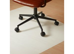 4052025953874 - Relaxdays - Bürostuhlunterlage 120 x 150 cm kratzfeste pe Bodenschutzmatte schalldämmende Unterlegmatte für Büro weiß