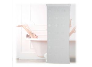 4052025973520 - Duschrollo semitransparenter Badvorhang Badewanne u Dusche 100x240cm wasserabweisend Deckenmontage weiß - Relaxdays