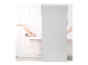 4052025973544 - Duschrollo semitransparenter Badvorhang Badewanne u Dusche 120x240cm wasserabweisend Deckenmontage weiß - Relaxdays