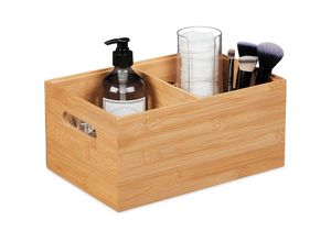 4052025977825 - Relaxdays - Aufbewahrungsbox Bambus stapelbar 2 Fächer Bambuskiste ohne Deckel HxBxT 14x30x20 cm mit Griffen natur 4052025977825 - Relaxdays - Aufbewahrungsbox Bambus stapelbar 2 Fächer Bambuskiste ohne Deckel HxBxT 14x30x20 cm mit Griffen natur