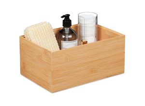 4052025977856 - Aufbewahrungsbox Bambus stapelbar Bambuskiste ohne Deckel stabil hbt 14 x 30 x 20 cm Stapelbox natur - Relaxdays