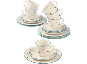 4052212028354 - Kaffeeservice SELTMANN WEIDEN Geschirr-Set 18 Teile Marieluise Streublume Geschirr-Sets Gr 18 tlg bunt (weiß bunt) Blumen Made in Germany