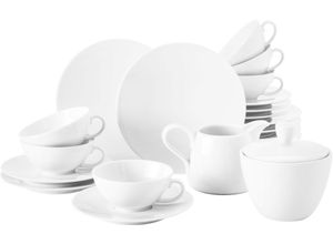 4052212052533 - Teeservice SELTMANN WEIDEN Geschirr-Set Life Geschirr-Sets Gr 20 tlg weiß Teeservice mit Linien-Dekor Made in Germany 20 Teile für 6 Personen