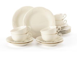 4052212062907 - Teeservice SELTMANN WEIDEN Geschirr-Set Rubin Geschirr-Sets Gr 18 tlg beige (natur) Teeservice zeitlos verspielte Form Made in Germany 18 Teile für 6 Personen