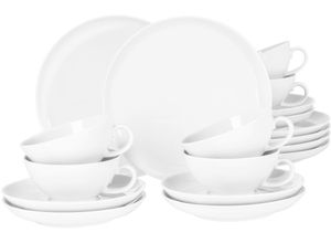 4052212123974 - Teeservice SELTMANN WEIDEN Geschirr-Set 18 Teile Lido Weiß rund Geschirr-Sets Gr 18 tlg weiß neutral und modern weiß Made in Germany