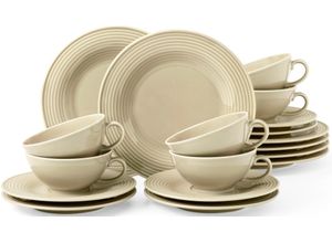 4052212124698 - Teeservice SELTMANN WEIDEN Geschirr-Set Beat Geschirr-Sets Gr 18 tlg beige Teeservice wunderschöne Farbglasur Made in Germany 18 Teile für 6 Personen