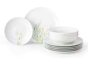 4052212127576 - Tafelservice SELTMANN WEIDEN Geschirr-Set 12 Teile Liberty Meadow Grasses Geschirr-Sets Gr 12 tlg bunt (weiß curry gelb grün) mit Gräsermotiv Made in Germany