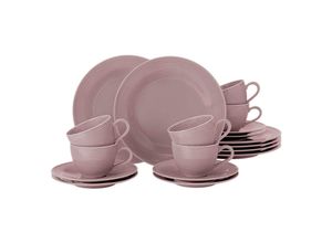 4052212138046 - Kaffeeservice SELTMANN WEIDEN Geschirr-Set 18 Teile Beat Geschirr-Sets Gr 18 tlg rosa mit Relief Made in Germany