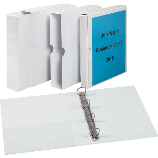 4052301001275 - Präsentationsringbücher PVC-Schuber+Ringbuch A4 6cm 6 cm DIN A4 weiß