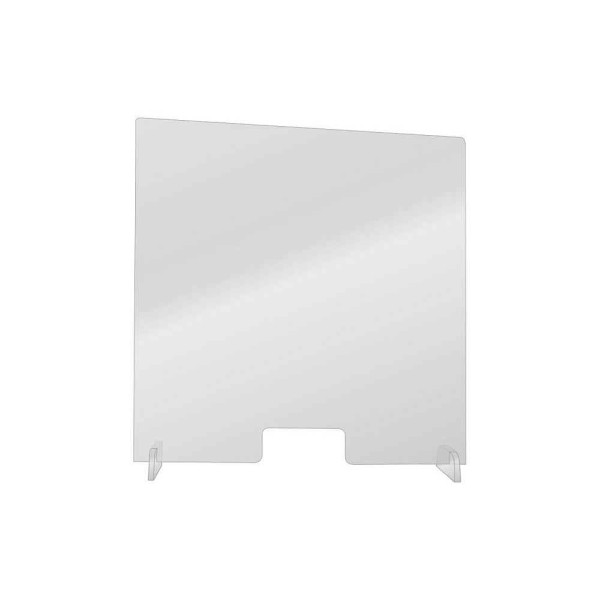 4052301091085 - Spuckschutz transparent 100x100cm Acrylglas mit Durchreiche mittig Aufsteller 4052301091085 Eichner