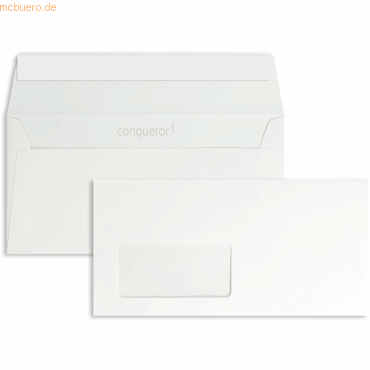 4052305552629 - Briefumschläge Conqueror Texture DL 120g qm HK Fenster VE=500 S