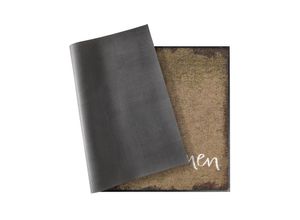 4052359110271 - Fußmatte SALONLOEWE Teppiche Gr B L 60 cm x 85 cm 7 mm 1 St grau (taupe) Fußmatten gemustert