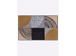 4052359117034 - Fußmatte SALONLOEWE Teppiche Gr B L 75 cm x 80 cm 7 mm 1 St schwarz (natur schwarz) Fußmatten gemustert