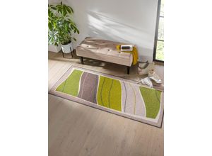 4052359118406 - Fußmatte HEINE HOME Teppiche Gr B L 75 cm x 120 cm 7 mm 1 St bunt (taupe grün) Fußmatten gemustert