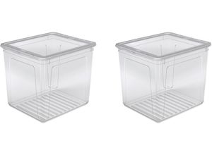 4052396043396 - Organizer KEEEPER bea Aufbewahrungsboxen Gr B H 335 cm x 35 cm farblos (transparent) Aufbewahrungsbox Stapelbox Körbe Boxen Aufbewahrungsboxen Aufbewahrungsbox mit Air Control System