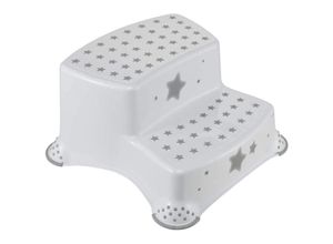 4052396044874 - - Star - Hocker   Tritthocker 2 Stufen für Kinder von ca 3 bis 14 Jahren Anti-Rutsch-Funktion Farbe weiß