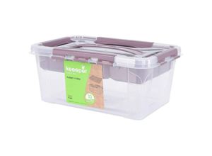 4052396065381 - - Aufbewahrungsbox 42 Liter Deckel mit Griff 29x19x124 grau hubert collection