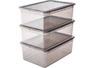 4052396092554 - keeeper Aufbewahrungsbox 11 L mit Deckel Grau 265 (B) x 39 (T) x 215 (H) cm