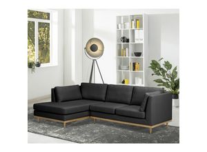 4052431139107 - Larsen Ecksofa links mit Sofa 2-Sitzer rechts Flachgewebe graphit