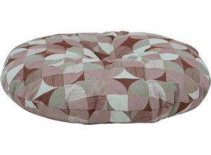 4052431165595 - Chillkissen MAX WINZER Gr B H T 105 cm x 18 cm x 105 cm Ø 105 cm Struktur 20106 orange (terracotta) Kinder Poufs Weitere Kopfkissen mit Retro Muster