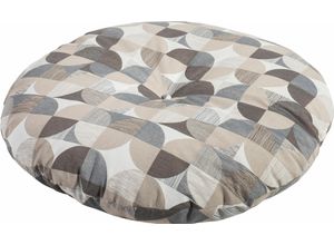 4052431166936 - Chillkissen MAX WINZER Gr B H T 105 cm x 18 cm x 105 cm Ø 105 cm Struktur 20106 grau Kinder Poufs Weitere Kopfkissen mit Retro Muster