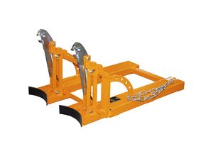 4052462001824 - Fasslifter RS 60-II für Stapler 2x 60-l-Fässer L 1050 x B 650 x H 460 mm bis 200 kg Stahl Gelborange 4052462001824 - Fasslifter RS 60-II für Stapler 2x 60-l-Fässer L 1050 x B 650 x H 460 mm bis 200 kg Stahl Gelborange