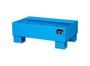 4052462022423 - EUROKRAFTpro Stahl-Auffangwanne für 60-l-Fass fahrbar LxBxH 800 x 500 x 415 mm lackiert blau RAL 5012 ohne Gitterrost