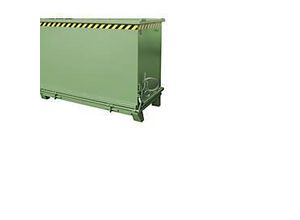 4052462028753 - Sammelbehälter-System SBS 2000 L 1200 x B 2400 x H 850 mm bis zu 3-fach stapelbar lackiert mit Transportwagen resedagrün RAL 6011