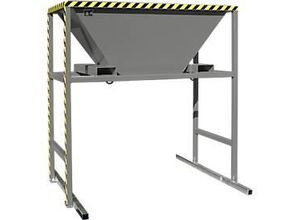 4052462029804 - BTM Befülltrichter Stahlblech mobil und stationär Einfahrtaschen L 1700 x B 1980 x H 2050 mm lackiert mausgrau RAL 7005