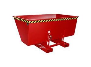 4052462042681 - Kippbehälter AK 150 mit Abrollsystem 1500 l 1000 kg L 1420 x B 2280 x H 1070 mm RAL 3000 rot