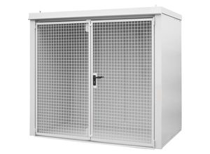 4052462059887 - Gasflaschencontainer BAUER GFC-B M3 B 1570 x T 2425 x H 2265 für 45 Gasflaschen feuerbeständig abschließbar weiß 4052462059887 - Gasflaschencontainer BAUER GFC-B M3 B 1570 x T 2425 x H 2265 für 45 Gasflaschen feuerbeständig abschließbar weiß