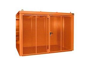 4052462060012 - Gasflaschencontainer BAUER GFC-B M5 B 2175 x T 3125 x H 2270 für 96 Gasflaschen feuerbeständig abschließbar orange 4052462060012 - Gasflaschencontainer BAUER GFC-B M5 B 2175 x T 3125 x H 2270 für 96 Gasflaschen feuerbeständig abschließbar orange