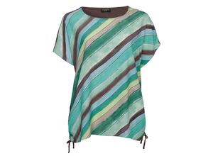 4052481452980 - Große Größen Tunika mit schrägen Streifen und Bindeband gestreift Gr46