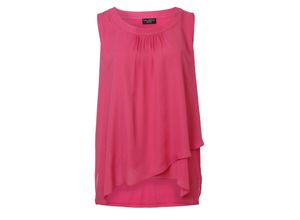 4052481467281 - Große Größen Blusentop aus Chiffon im Lagenlook pink Gr42