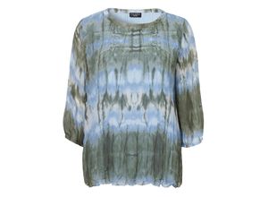 4052481499893 - Große Größen Tunika mit Batikdruck in Crash-Optik hellblau gemustert Gr46