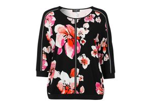 4052481509509 - Große Größen Shirt mit floralem Print und 3 4-Arm aus Viskose schwarz gemustert Gr46 4052481509509 - Große Größen Shirt mit floralem Print und 3 4-Arm aus Viskose schwarz gemustert Gr46
