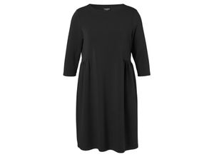 4052481527619 - Große Größen Scuba-Kleid mit seitlichen Raffungen schwarz Gr42