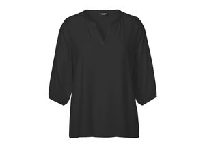 4052481533542 - Große Größen Chiffontunika mit V-Ausschnitt und 3 4-Arm schwarz Gr54