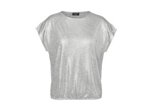 4052481538561 - Große Größen Shirt mit schimmerndem Foliendruck silber Gr46