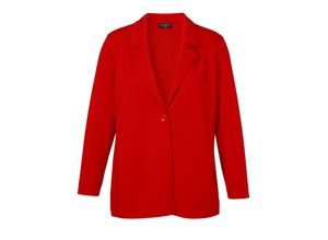 4052481554271 - Große Größen Blazer in Sweatqualität mit 1-Knopf-Verschluss rot Gr46