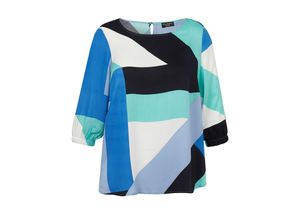 4052481556817 - Große Größen Tunika mit grafischem Muster und 3 4-Arm mint gemustert Gr50