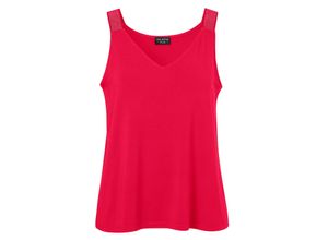 4052481574491 - Große Größen Tanktop mit Glitzerdetail und V-Ausschnitt beere Gr48 4052481574491 - Große Größen Tanktop mit Glitzerdetail und V-Ausschnitt beere Gr48