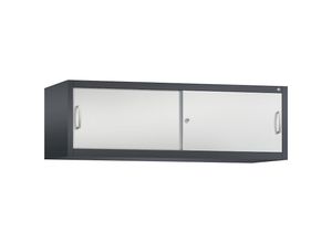 4052574950331 - ACURADO Aufsatzschrank mit Schiebetüren HxBxT 500 x 1600 x 500 mm schwarzgrau   lichtgrau