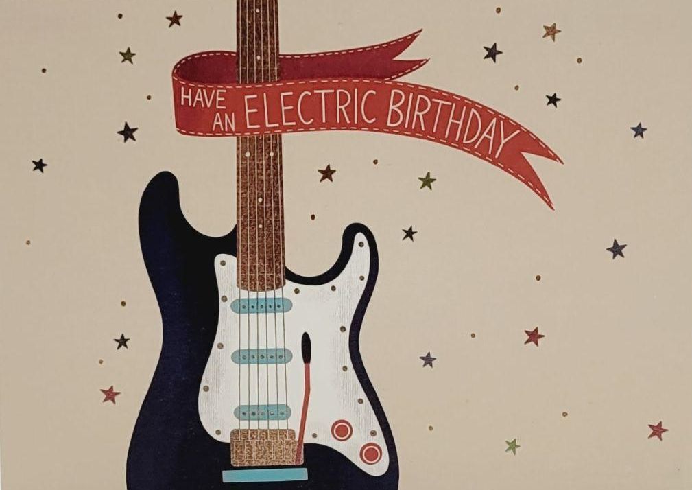 4052744049612 - Postkarte Have An Electric Birthday (E-Gitarre) Glückwunschkarte