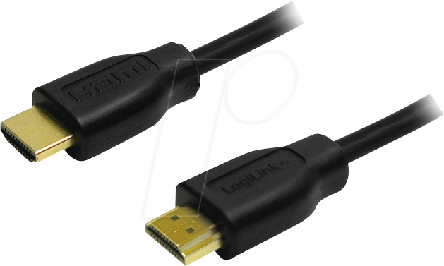 4052792008098 - CH0036- High-Speed-HDMI-Kabel mit Ethernet (v14 2X 19-Pin Male Goldstecker Schwarz 15 m) Schwarz - Logilink