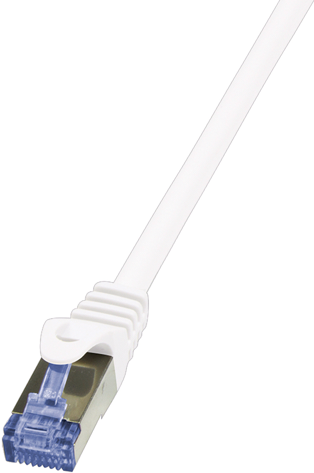 4052792020076 - CQ3041S RJ45 Netzwerkkabel Patchkabel cat 6a s ftp 150 m Weiß Flammwidrig mit Rastnasens - Logilink