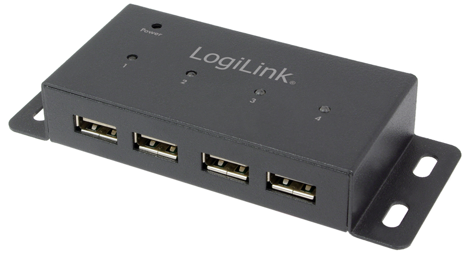 4052792034196 - LOGILINK UA0141A - USB 20 Hub 4-Port mit Netzteil Metall