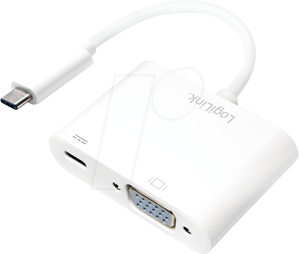4052792038729 - LOGILINK UA0259 - Adapter USB-C Stecker > VGA + PD 1080p weiß 4052792038729 - LOGILINK UA0259 - Adapter USB-C Stecker > VGA + PD 1080p weiß